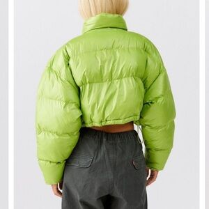 Urban outfitters green puffer jacket small